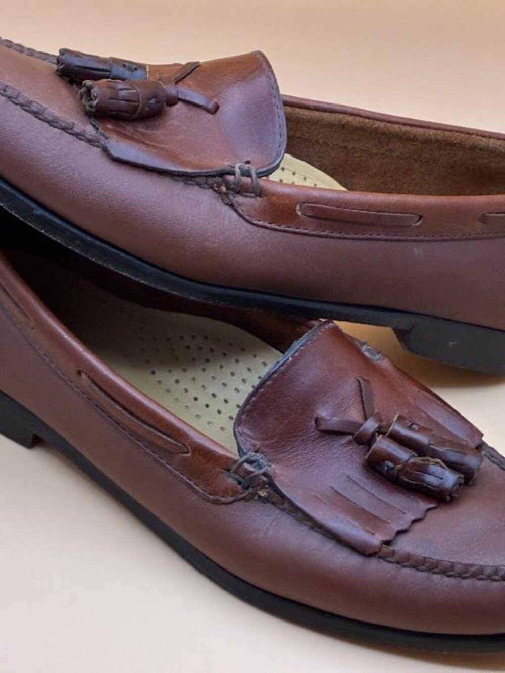 G.H. Bass & Co Weejuns Kiltie Tassel Loafer Women's 8.5M Jackie Brown Leather - Picture 3 of 11